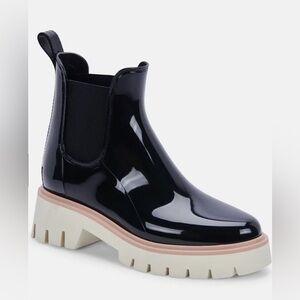 Dolce Vita Thundr H20 Boots Black Patent Stella